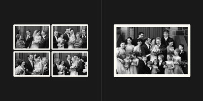 Family Photos in Wedding Album