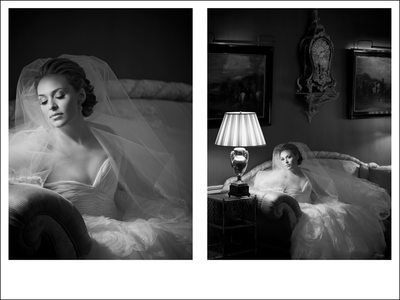 Black and White Bridal Portraits