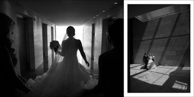 Dramatic Photos of Bride Walking to Ceremony