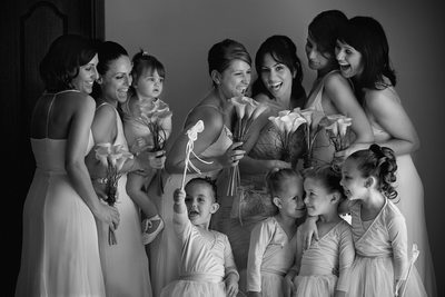 Five Bridesmaids and Flower Girls