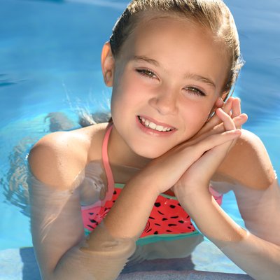 Portrait of Girl in Swimming Pool