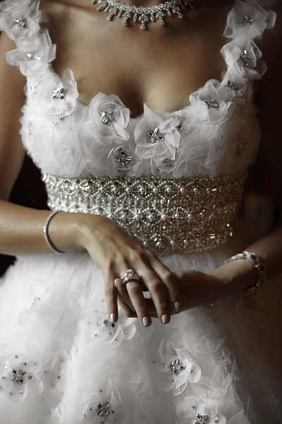 Bridal Details - Dress and Jewelry