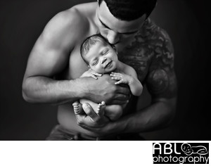 father and baby photography