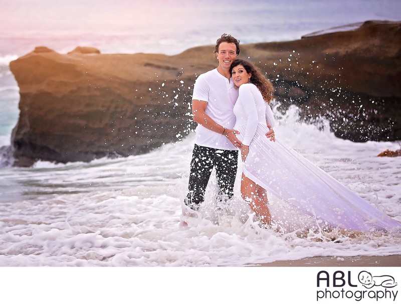 La Jolla beach maternity photography