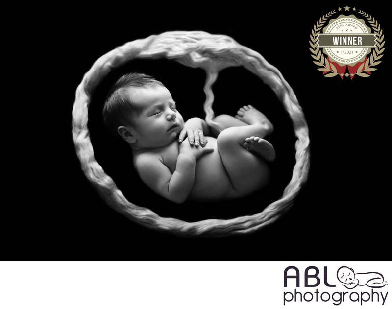 Award-winning San Diego newborn photographer, baby in the womb