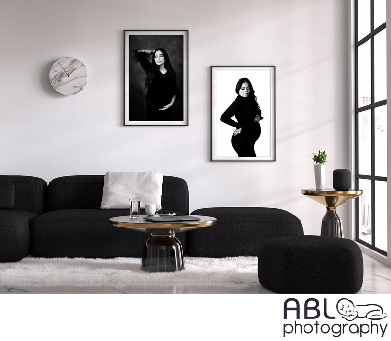 Wall art black and white maternity