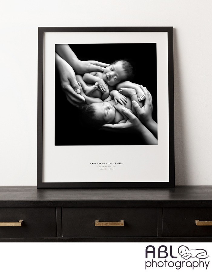 Newborn session San Diego, black and white baby photos