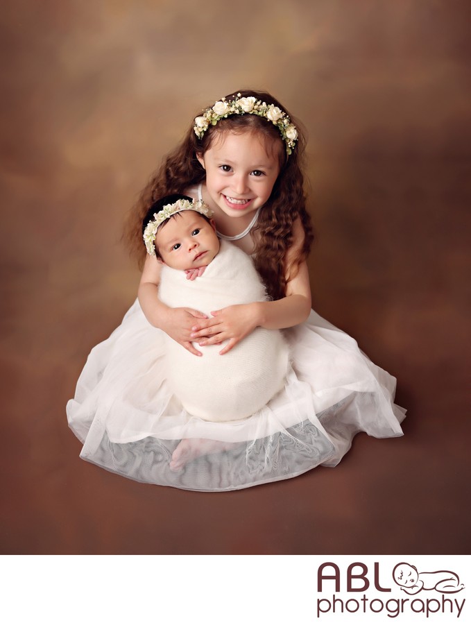 Newborn Photography San Diego, big sister with newborn
