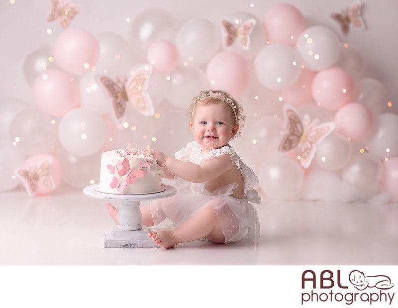 San Diego cake smash photo shoot