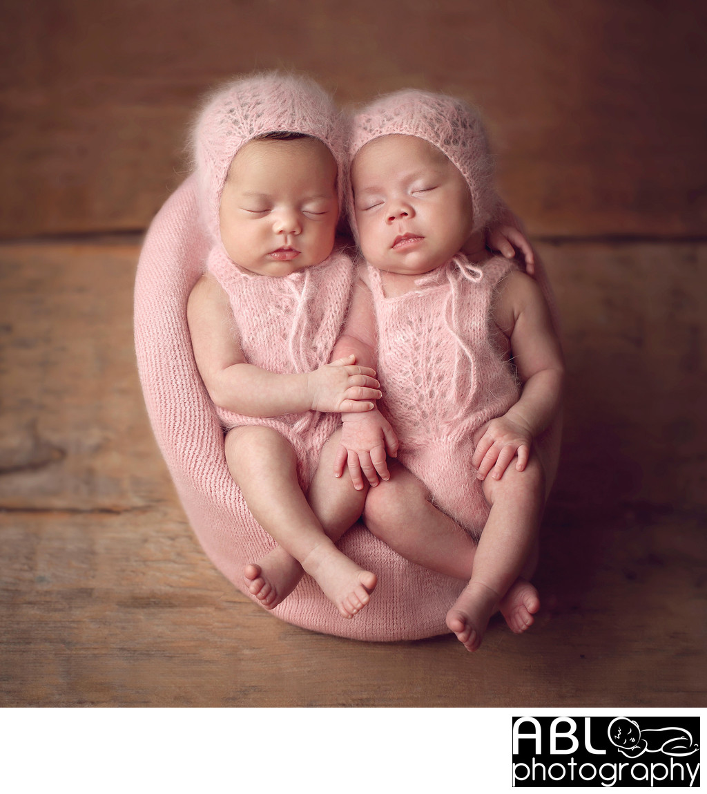 Professional Poway twins newborn photography