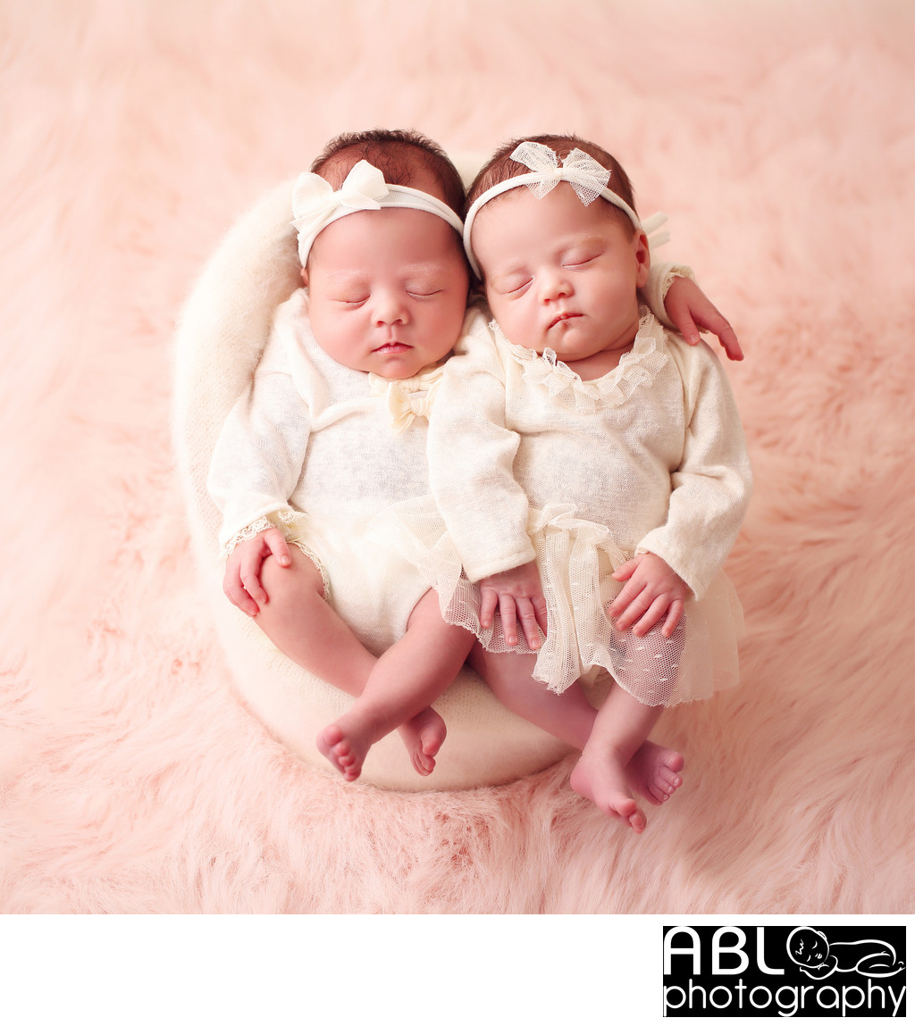 Newborn twins photography in Carlsbad, CA