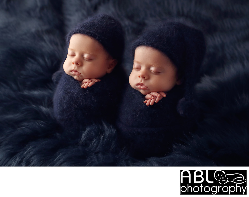 Newborn twins photography in San Diego County