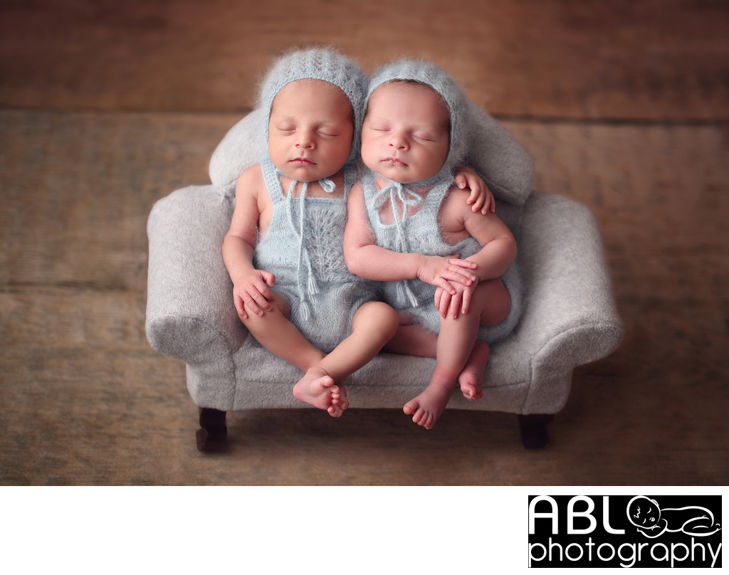 Twin newborn photographer San Diego