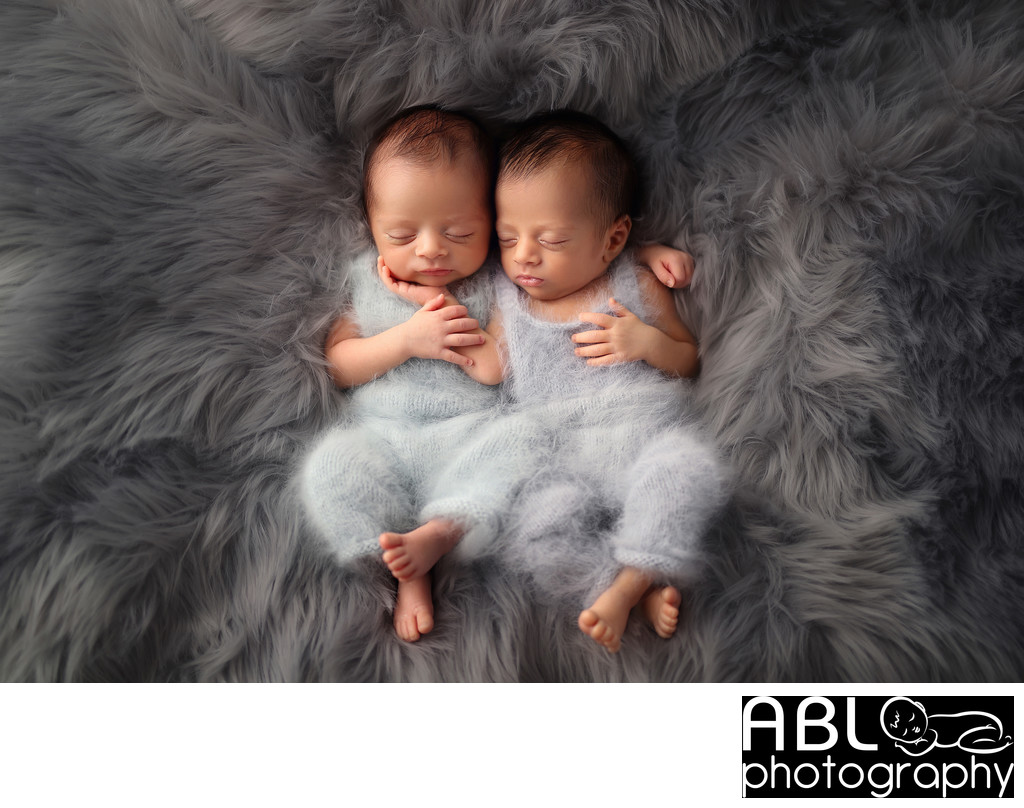 Rancho Santa Fe twins studio newborn photography 