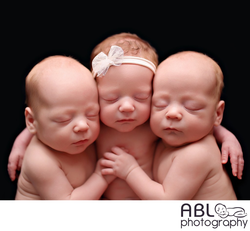 Best newborn photographers, triplets photos San Diego 