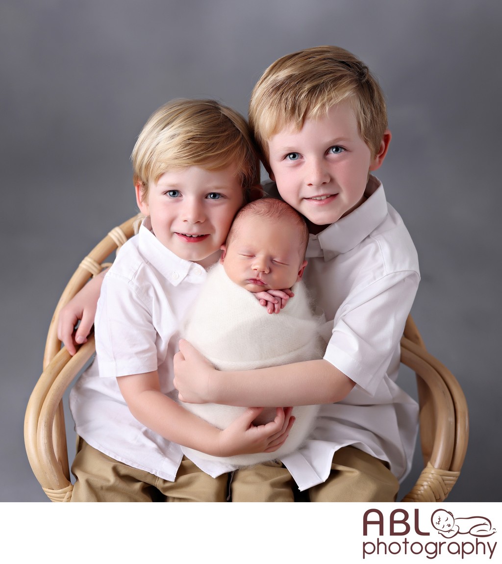 Newborn photography San Diego brothers