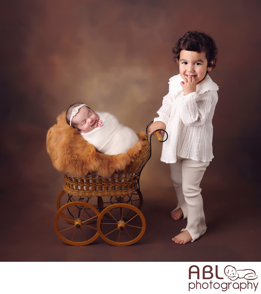 San Diego newborn photographer sibling love