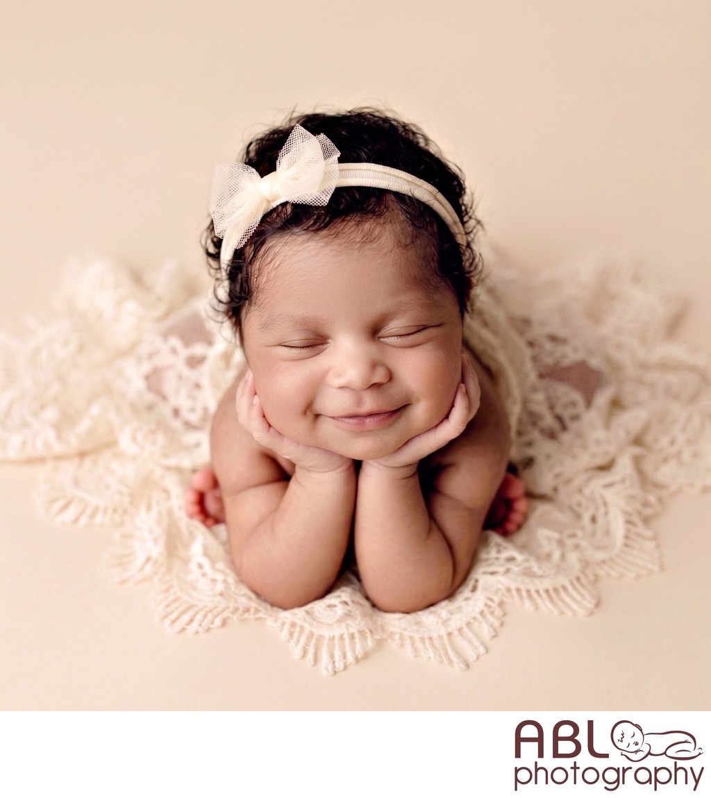 Newborn Photography San Diego froggy pose