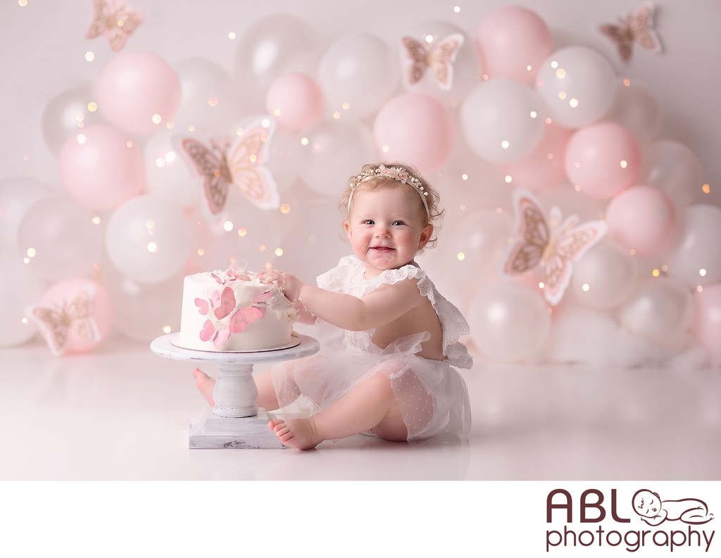 San Diego cake smash photo shoot