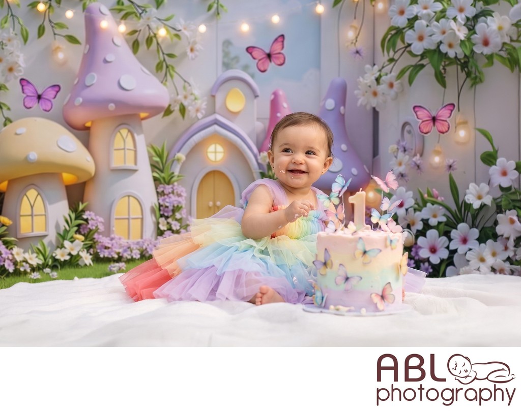 Fairy tale cake smash in San Diego