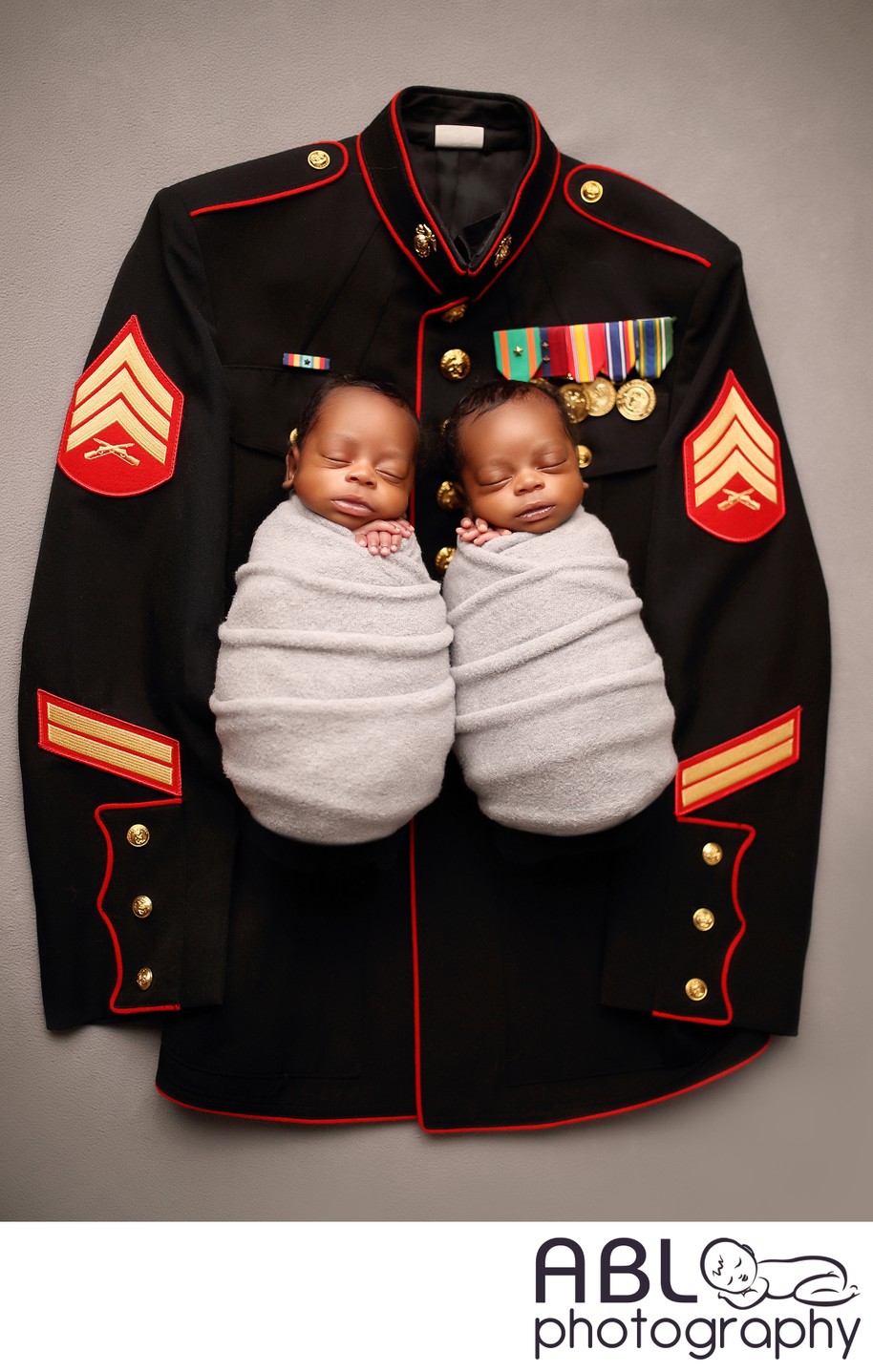 Newborn photos for military navy family