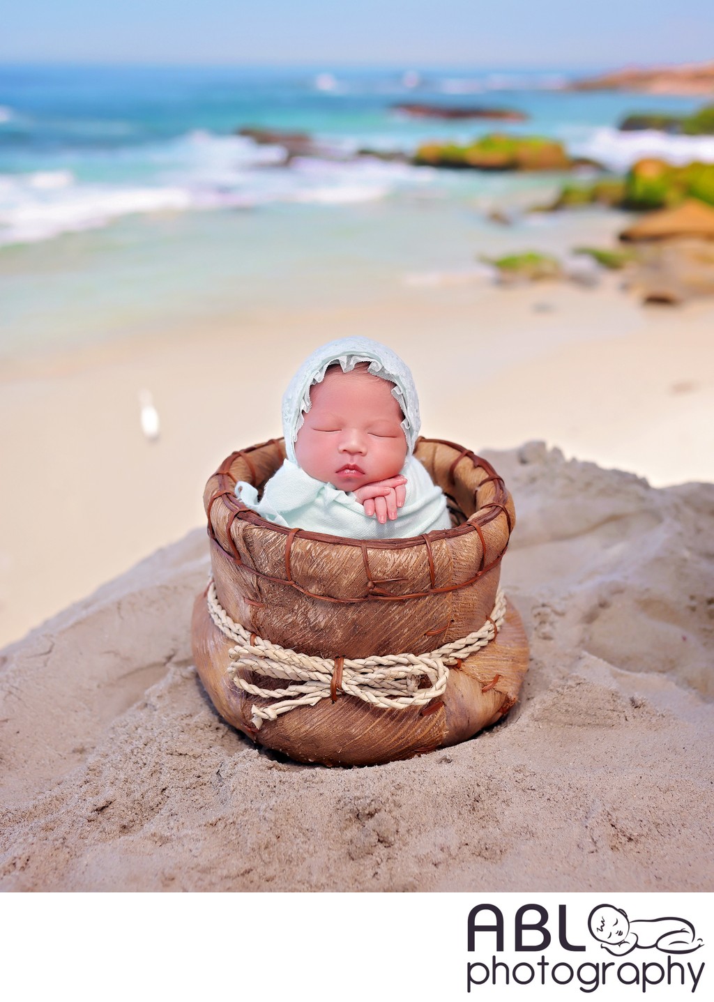 San Diego beach newborn photography