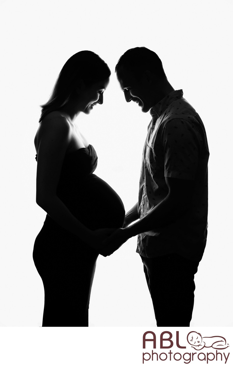 Silhouette maternity photos San Diego