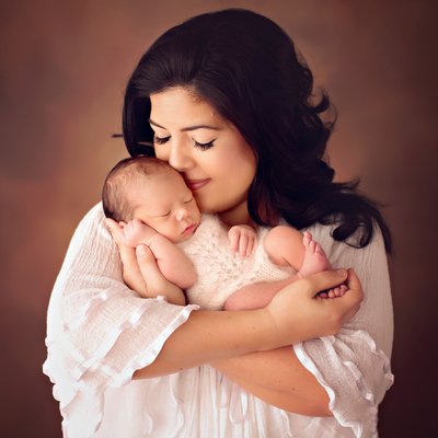 Newborn Photography San Diego, mom with baby