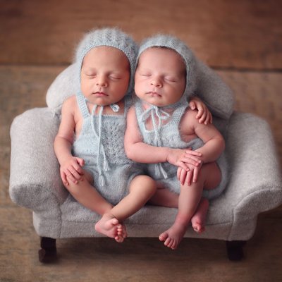 Twin newborn photographer San Diego