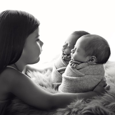 Coronado, CA newborn photography, twins sibling photos 