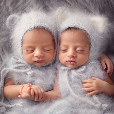 Multiples twins baby photographer in San Diego, CA