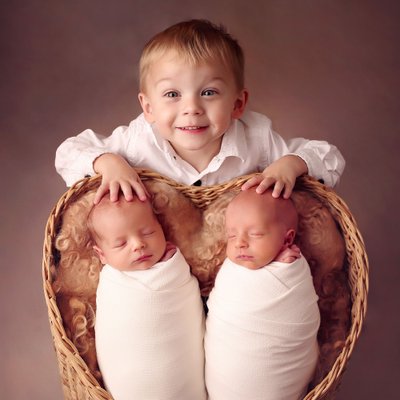 Poway twins newborn phot