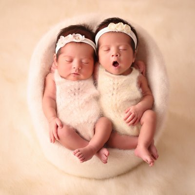 Neutral baby photos, Vista CA twin newborn photography 