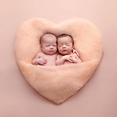 Artistic twin newborn photography in San Diego, CA