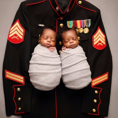 Newborn photos for military navy family
