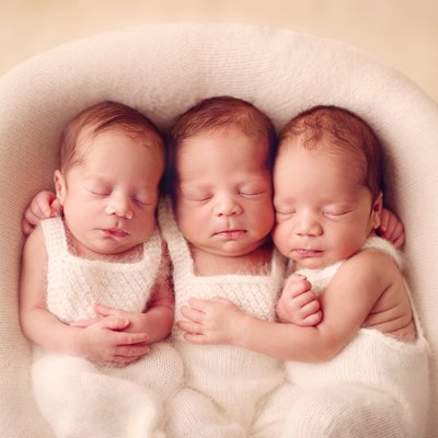 Oceanside, CA triplet newborn photos