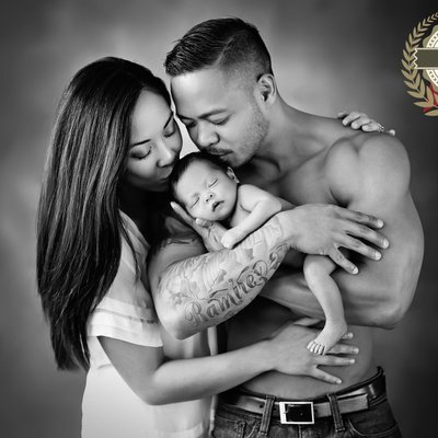 Timeless black and white family art by San Diego photographer