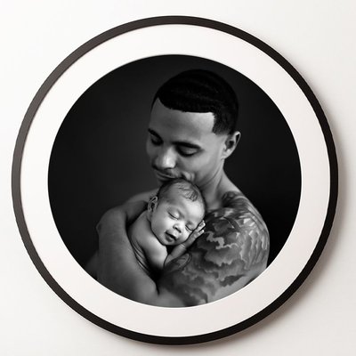 San Diego newborn photographers round wall art