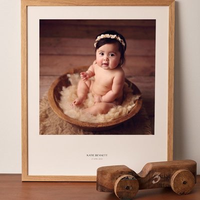 San Diego newborn photographers, wooden framed print