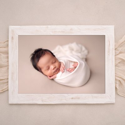 San Diego newborn photographers, framed wooden print