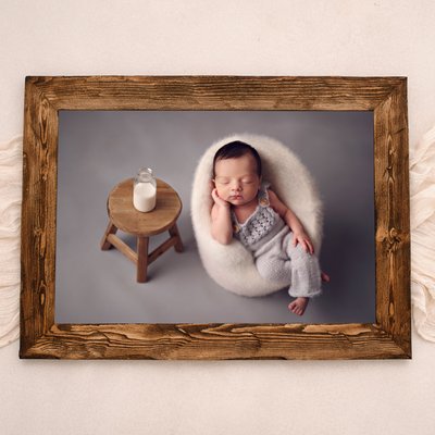 Newborn photographers San Diego, wooden print
