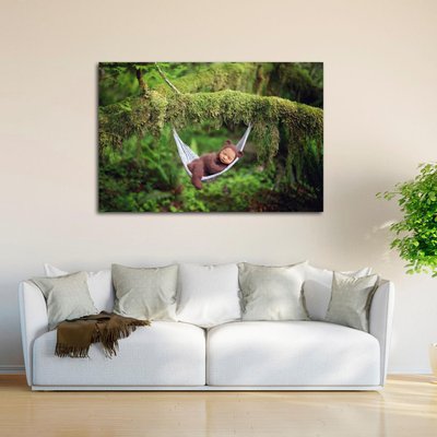 Baby in nature wall art, San Diego newborn pictures