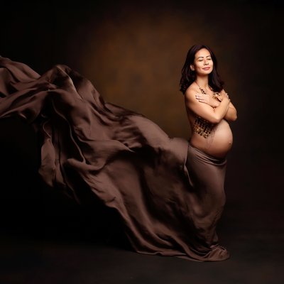 Maternity session San Diego dramatic maternity portrait