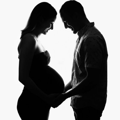 Silhouette maternity photos San Diego