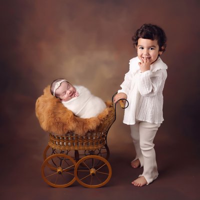 San Diego newborn photographer sibling love