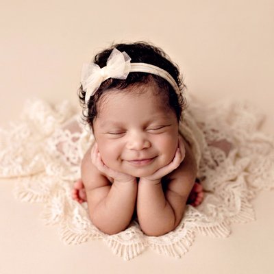 Newborn Photography San Diego froggy pose