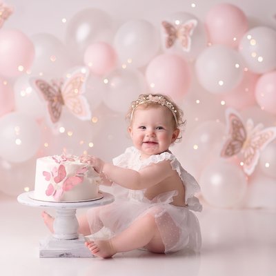 San Diego cake smash photo shoot