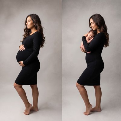 San Diego maternity newborn photography before and after