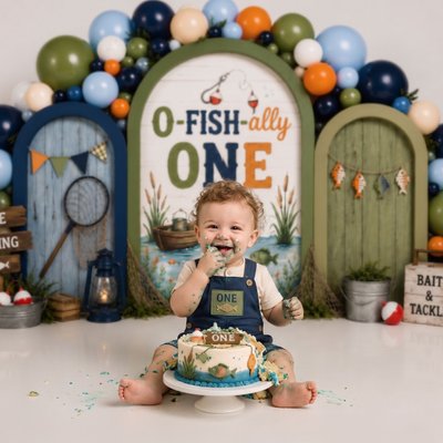 Cake Smash Photography San Diego fishing