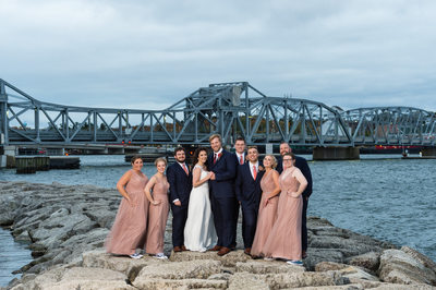 Sturgeon Bay Bridge Bridal Party - Milwaukee Wedding Photographer - Joel Nisleit Photography